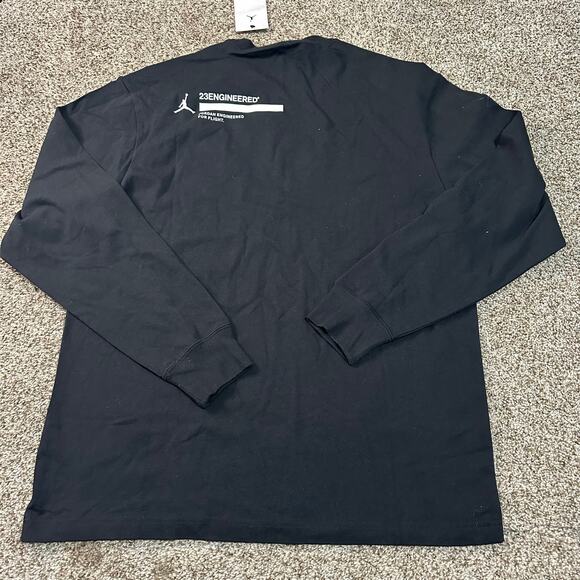 AIR JORDAN Men's 23 Engineered Long-Sleeve Tee Size M in Black - Picture 5 of 11
